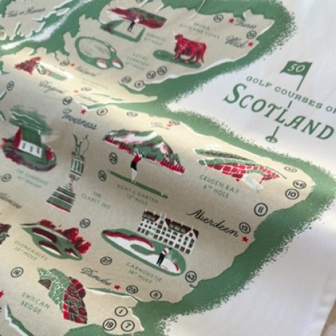 Golf Course of Scotland Teatowel - Made in the UK Golf Course of Scotland Teatowel - Made in the UK